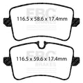 EBC 11-17 Audi A8 Quattro 6.3L Bluestuff Rear Brake Pads