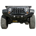 ~(35 lbs. 60X8X8)~ Tube Front Bumper 54 in Black Powder Coated 1987-1995 Jeep YJ Wrangler