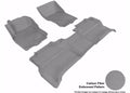 3D MAXpider 2014-2019 Nissan Rogue Kagu 1st & 2nd & 3rd Row Floormats - Gray