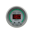 Autometer 52.4mm Silver Switchable 0-100 Fuel Level/8-18V Voltmeter Ultra-Lite Elite Digital Gauge