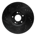 R1 15-21 Kia Sedona Front Right Drilled & Slotted Black Brake Rotor