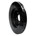 R1 12-18 Mercedes-Benz ML350 Front Right Drilled & Slotted Black Brake Rotor
