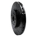 R1 12-18 Mercedes-Benz ML350 Front Right Drilled & Slotted Black Brake Rotor