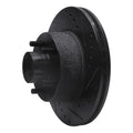 R1 73-89 Chrysler CORDOBA Front Right Drilled & Slotted Black Brake Rotor