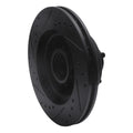 R1 73-89 Chrysler CORDOBA Front Right Drilled & Slotted Black Brake Rotor