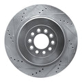 DFC 03-05 Jaguar Super V8 Front Left Drilled & Slotted Silver Brake Rotor