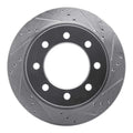 DFC 03-08 Dodge Ram 4000 (Mexico) Rear Right Drilled & Slotted Silver Brake Rotor