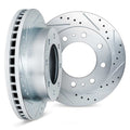 DFC 03-08 Dodge Ram 4000 (Mexico) Rear Right Drilled & Slotted Silver Brake Rotor
