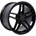 18 IN REPLICA WHEEL CV07A FITS CHEVROLET CORVETTE C6 Z06 RIM 18X9.5 BLACK WHEE