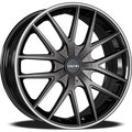 ~(29 lbs. 19X19X9)~ TR60 (3260) MATTE BLACK/MACHINED RING 17X7.5 5-100/5-114.3 42MM 72.62MM