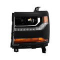 1618 SILVERADO 1500 XENON HID MODELS ONLY OEM STYLE DRIVER SIDE HEADLIGHT BLAC