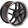 18 IN REPLICA WHEEL CV04 FITS CHEVROLET CORVETTE C5 Z06 RIM 18X10.5 BLACK WHEE