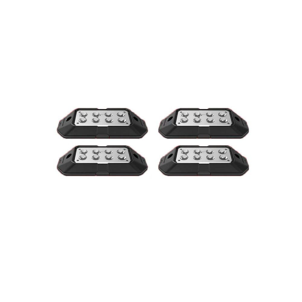 XK Glow Strobe Pod Lights w/ Traffic Modes Ultra Bright LEDs Multiple Modes + Solid On -White 4pc
