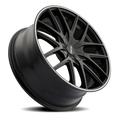 ~(29 lbs. 19X19X9)~ TR60 (3260) MATTE BLACK/MACHINED RING 17X7.5 5-112/5-120 42MM 72.62MM