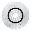 R1 04-06 Audi TT Quattro Left Front Drilled & Slotted Silver Brake Rotor