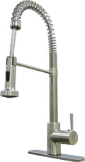 METAL COILED SPRING FAUCET HAMMER STYLE SINGLE BRUSHED NICKEL