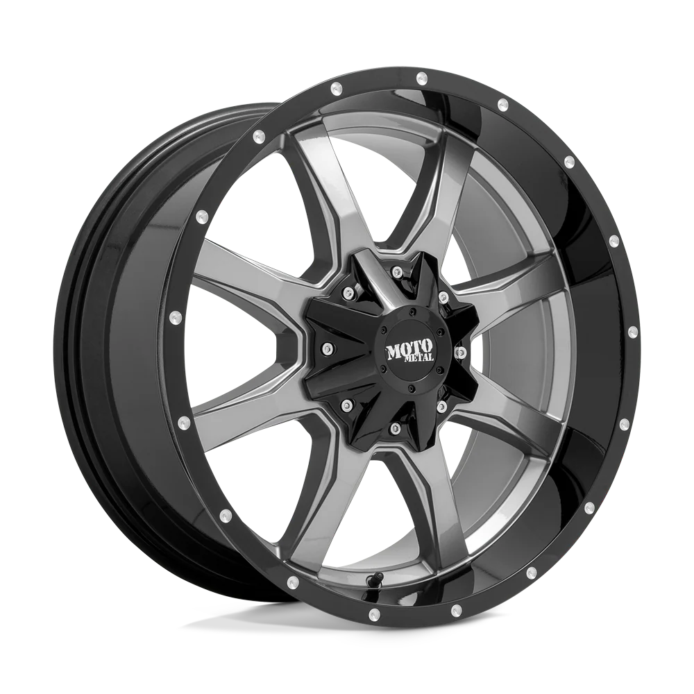 Wheel Pros Moto Metal MO970 18X9 5X4.5/120 G-GRY BLK LP 18MM MO97089017418