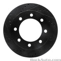 R1 92-99 Ford F-250 4WD (Super Duty) Front Left Drilled Black Brake Rotor