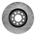 DFC 00-03 Audi A8 Front Right Drilled & Slotted Silver Brake Rotor