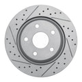 DFC 12-18 Jeep Wrangler Front Left Drilled & Slotted Geoperformance Rotor