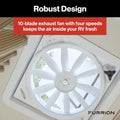 FURRION RV ROOF VENT FAN WITH ELECT