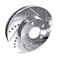 R1 E- Line Series Brake Rotor - D/S - Silver w/ Ceramic Pads Hdw
