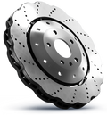 SHW 13-16 Porsche Boxster 2.7L w/o Ceramics Right Front Drilled-Dimpled MB Brake Rotor (98135140201)