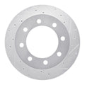 DFC 99-07 Ford E-350 Club Wagon Rear Right Drilled & Slotted Silver Brake Rotor