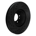 R1 93-97 BMW 850CI Front Right Drilled & Slotted Black Brake Rotor