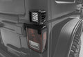 ~(5 lbs. 14X9X8)~ 2007-2017 JEEP WRANGLER JK : Tail Light Top LED Pod Mount KIT- with Two 3 IN Cube Led Work Lights - Includes Universal Wiring Harness - for illumination of Rear or Sides of your JEEP
