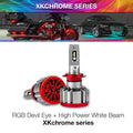 XK Glow RGB 2In1 LED Headlight Bulb Million Color XKCHROME App RGB/LED Headlight Kit - 2x HB3