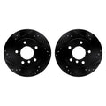 R1 03-08 BMW Z4 Rear Drilled & Slotted Silver Brake Rotor Set