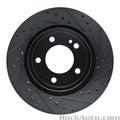 R1 2019-2025 Mercedes-Benz G580 Rear Right Drilled & Slotted Black Brake Rotor