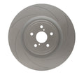 R1 Concepts Brake Rotor Drilled and Slotted Silver Fits Lexus GS