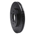R1 02-06 Ford Expedition Front Left Drilled & Slotted Black Brake Rotor