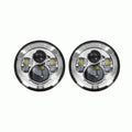 7IN LED LIGHT WITH SILVER FACE - 7 INCH 9 LED
