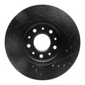 R1 16-21 Buick LaCrosse Front Left Drilled & Slotted Black Brake Rotor