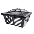 HUDSON 34IN STEEL FIRE PIT WITH COOKING GRID