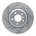 R1 04-10 BMW 645Ci Rear Left Drilled & Slotted Geoperformance Rotor