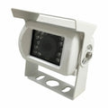 COMMERCIAL SUN VISOR PRO BACKUP CAMERA; MICROPHONE BUILT IN IP69K MIRROR IMAGE (WHITE HOUSING)