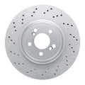 R1 15-20 BMW M4 Rear Left Drilled Geo-Carbon Series Rotor