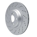 R1 15-20 BMW M4 Rear Left Drilled Geo-Carbon Series Rotor