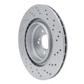 R1 15-20 BMW M4 Rear Left Drilled Geo-Carbon Series Rotor