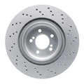 R1 15-20 BMW M4 Rear Left Drilled Geo-Carbon Series Rotor