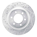 DFC 22-25 Lexus GX550 Front Left Drilled & Slotted Silver Brake Rotor
