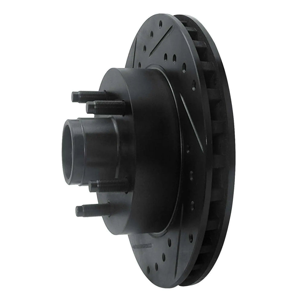 R1 95-97 Ford Ranger (USA/Canada) Front Left Drilled & Slotted Black Brake Rotor