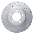 R1 67-67 Ford Custom Front Left Drilled & Slotted Silver Brake Rotor