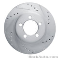 R1 67-67 Ford Galaxie Front Right Drilled & Slotted Silver Brake Rotor