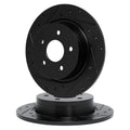 R1 00-09 Honda S2000 Rear Drilled & Slotted Black Brake Rotor Set