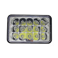 ~(4 lbs. 7X7X6)~ 4x6 Inch Work Light/Headlight 45 Watt High/Low Tempest Series Quake LED